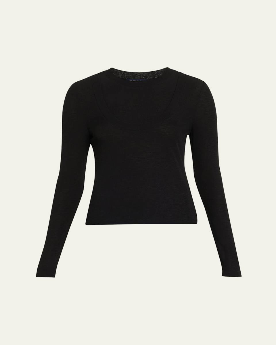 Neita Layered Long-Sleeve Knit Top